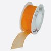 Zierband Textil 20m/25mm m.Draht orange