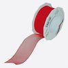 Zierband Textil 20m/40mm m.Draht rot