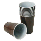 Thermobecher 0,18l braun/wei� 100er