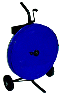 Abroller f�r oszilliertes Stahlband (Packenwicklung)