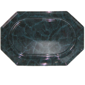 Servierplatte marmor 8eck 36x24cm 5er