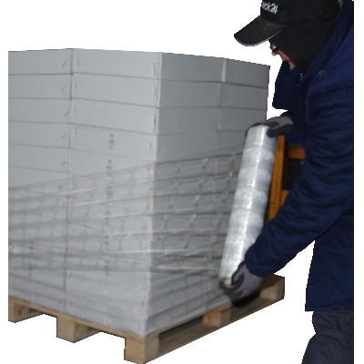 gelochte Stretchfolie * Rolle 50cm breit * 20my  * transparent