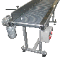 F�rderer - mit Rollen, motorisch, mit Schlupf, 2000x400 mm